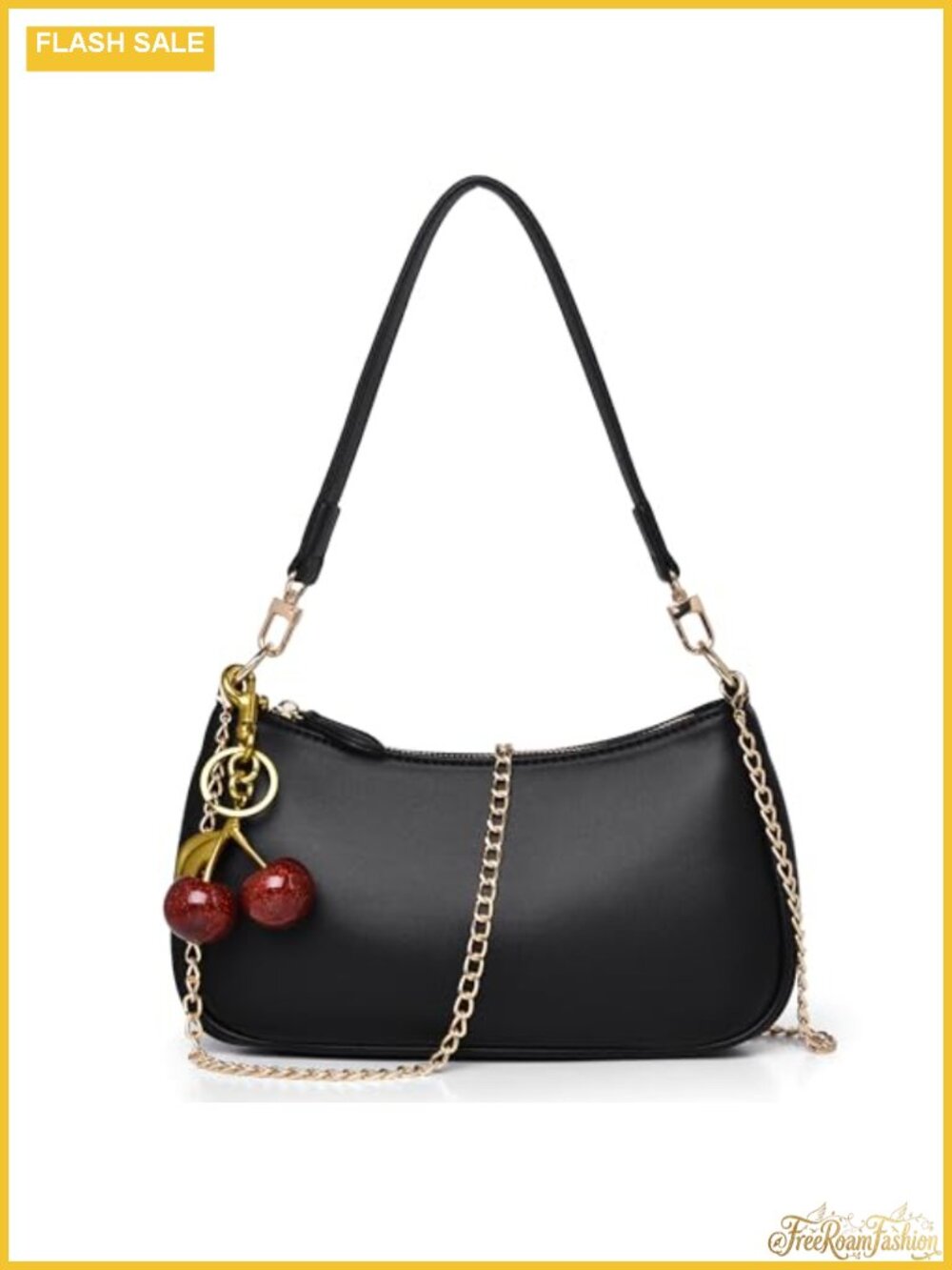 Cherry Hobo Shoulder Bag Women Faux Leather Crossbody Handbag Purse